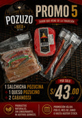 PROMO 5 Queso + Salchicha + Cabanossi