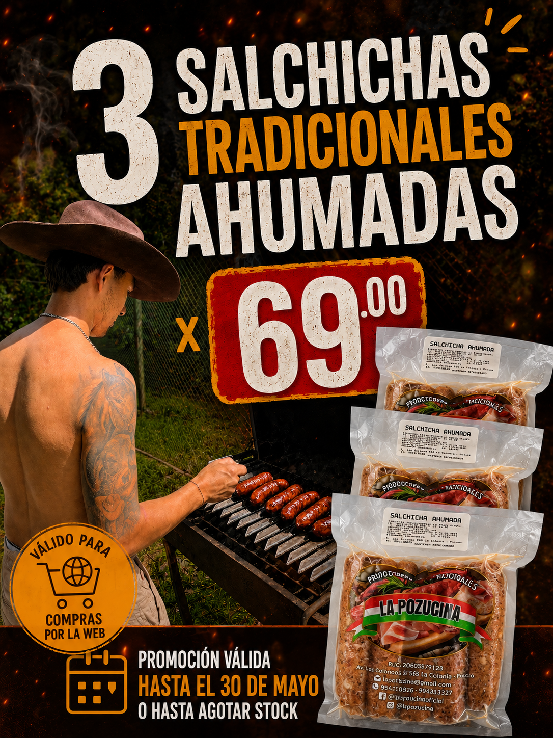 Promoción 3 Salchichas Ahumadas