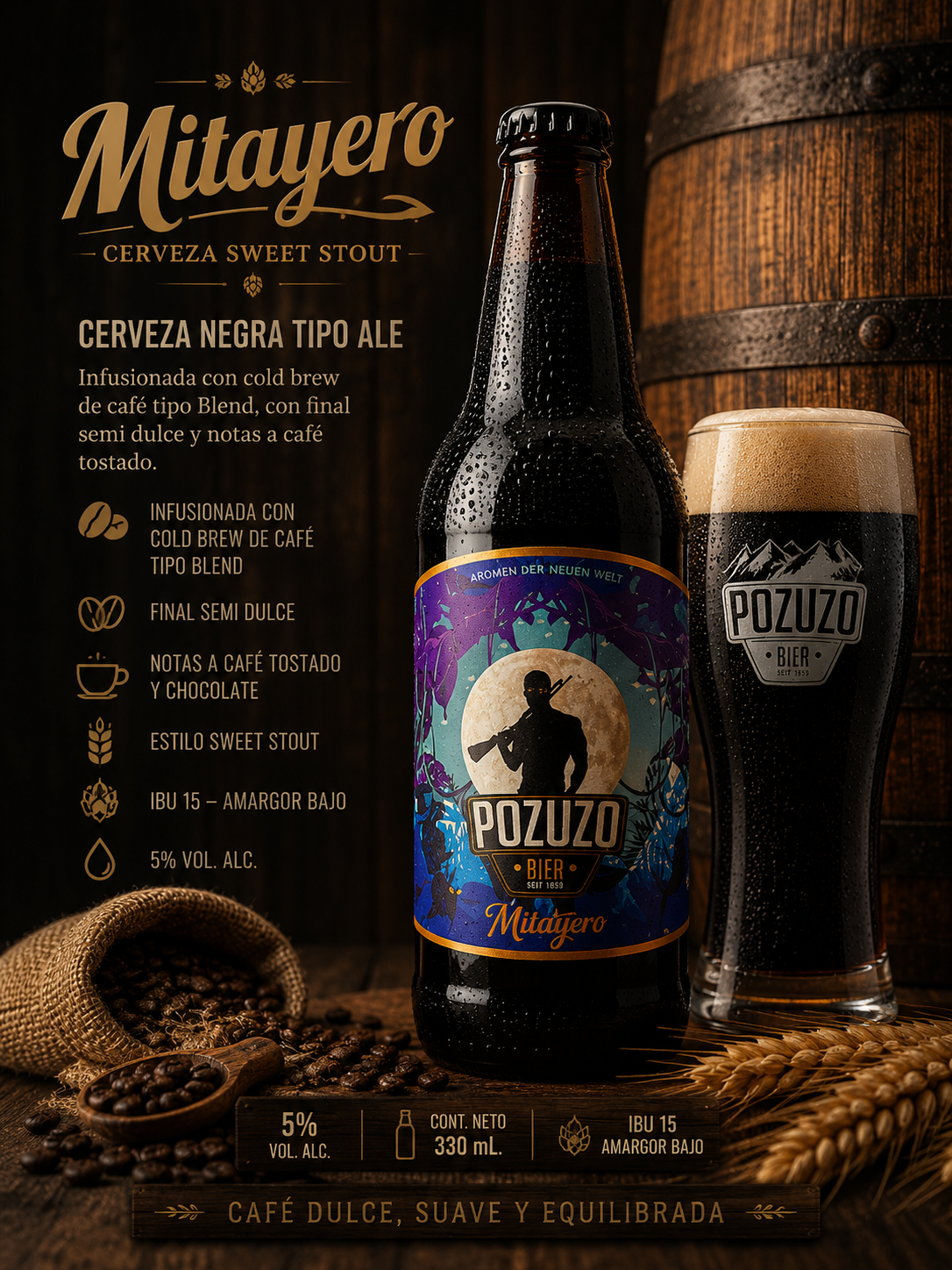 Cerveza Mitayero (café dulce)