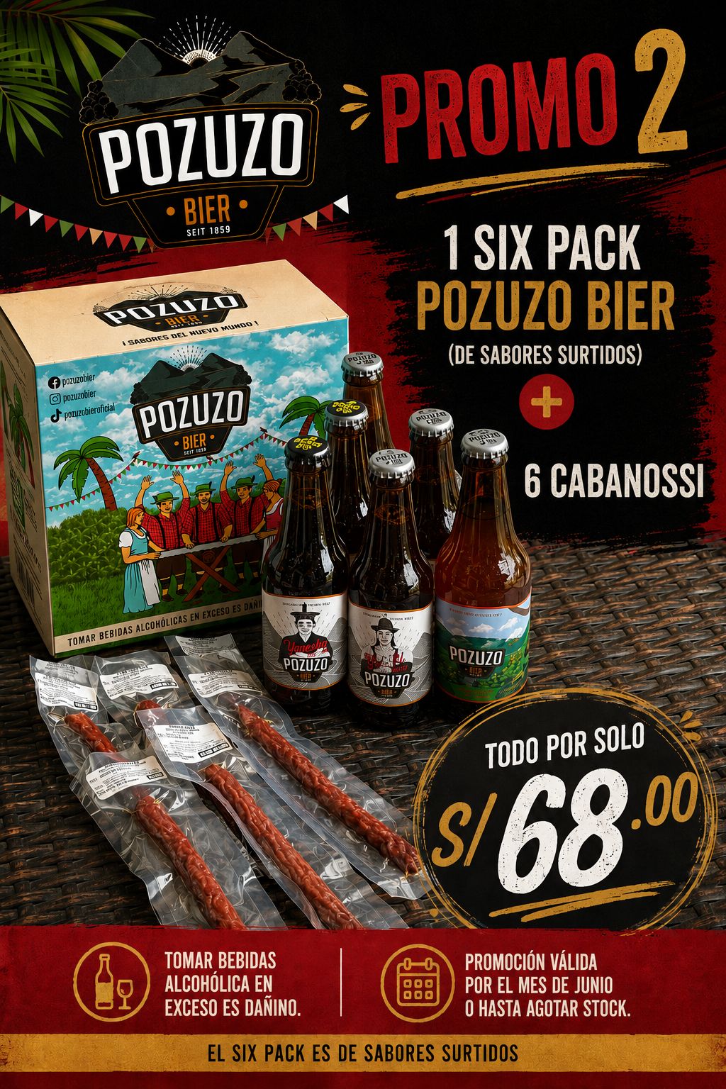 PROMO 2 Six + Cabanossi